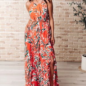 Cutout Dress in Coral